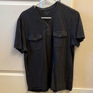 Men's Black Henley Shirt